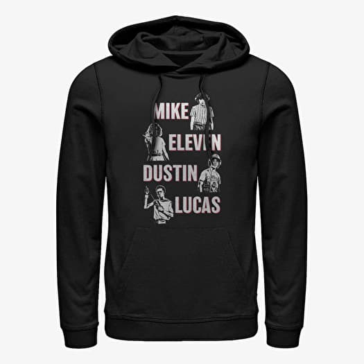 Sweatshirt Merch Netflix Stranger Things - Cast Characteristic Unisex Hoodie Black