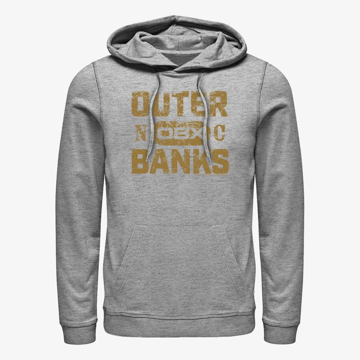 Hoodies and sweatshirts  Merch Netflix Outer Banks - Distressed Type Unisex Hoodie Heather Grey