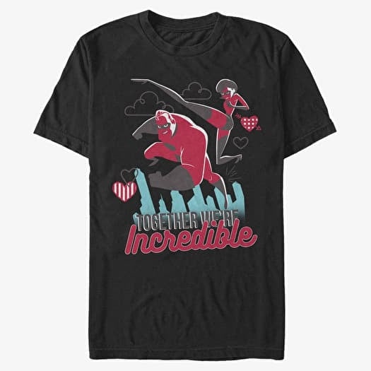 Póló Merch Pixar Incredibles - Together Incredible Unisex T-Shirt Black