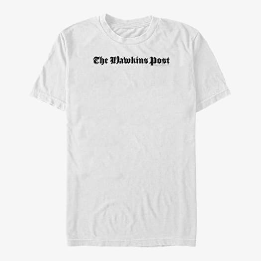 T-shirt Merch Netflix Stranger Things - The Hawkins Post Unisex T-Shirt White