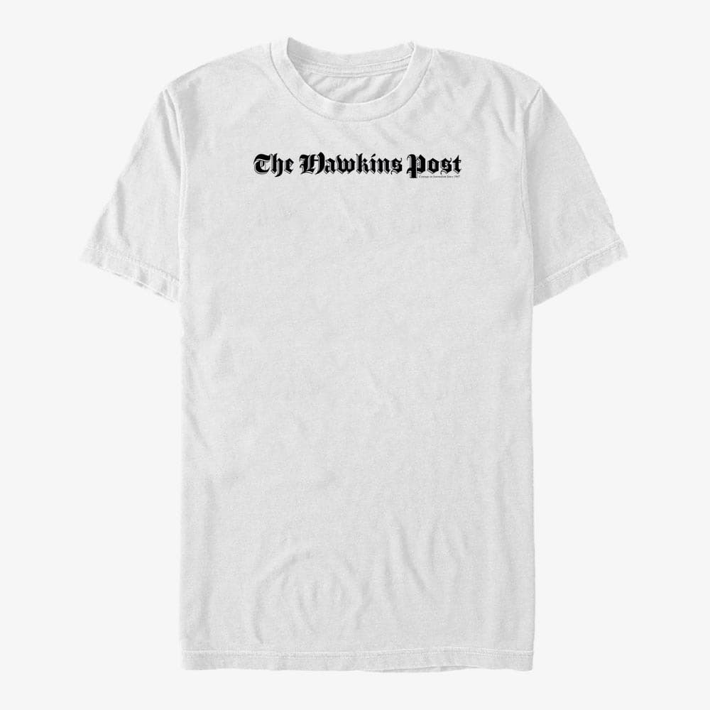 T-krekli Merch Netflix Stranger Things - The Hawkins Post Unisex T-Shirt White