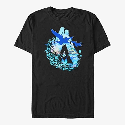Camiseta Merch Twentieth Century Fox Avatar 2 - AVATAR SCENIC FLYBY Unisex T-Shirt Black