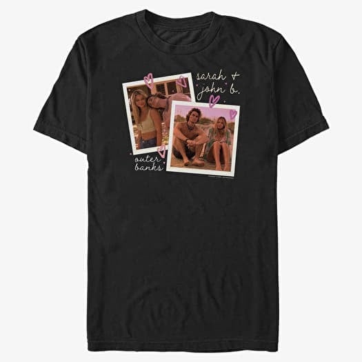 Tricou Merch Netflix Outer Banks - John and Sarah Unisex T-Shirt Black
