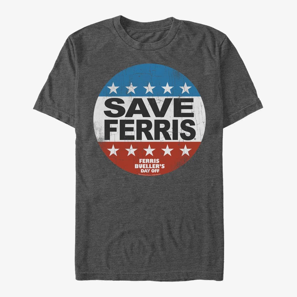 T-shirts Merch Paramount Ferris Bueller - Ferris Was Saved Unisex T-Shirt Dark Heather Grey