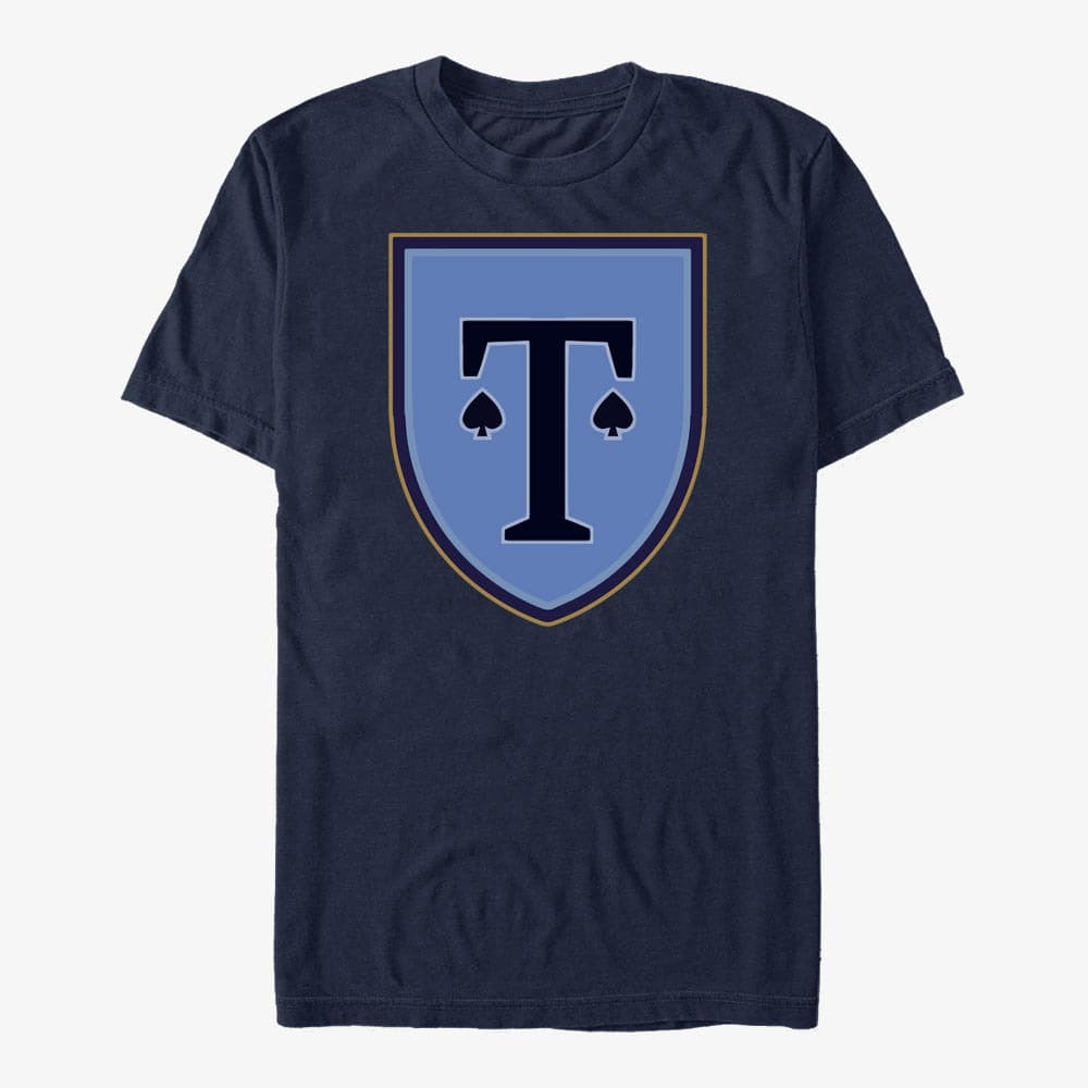 T-Shirts Merch Netflix Heartstopper - Truham Spade Crest Unisex T-Shirt Navy Blue