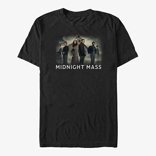 Tričko Merch Netflix Midnight Mass - Cast Poster Unisex T-Shirt Black