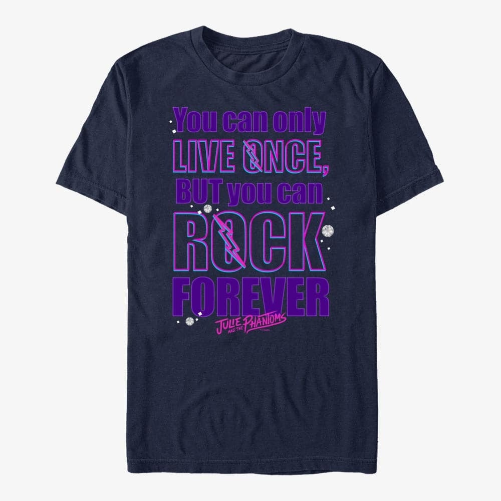 T-shirts Merch Netflix Julie And The Phantoms - Rock Forever Unisex T-Shirt Navy Blue