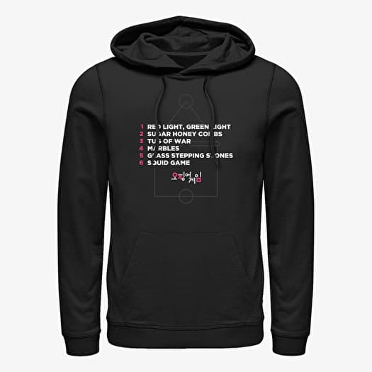 Sweatshirt Merch Netflix Squid Game - GAMES LIST Unisex Hoodie Black