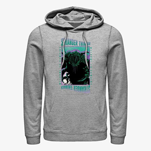 Sweatshirt Merch Netflix Stranger Things - Monster Things Unisex Hoodie Heather Grey