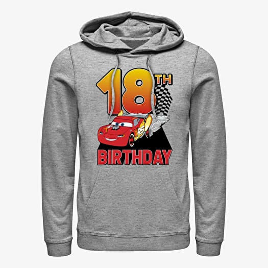 Hanorac Merch Pixar Cars 2 - Lightning Birthday 18 Unisex Hoodie Heather Grey