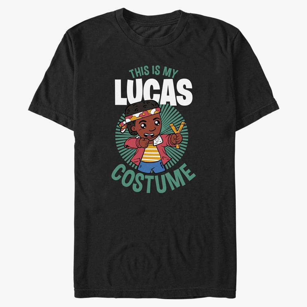 Camisetas Merch Netflix Stranger Things - Lucas Costume Unisex T-Shirt Black