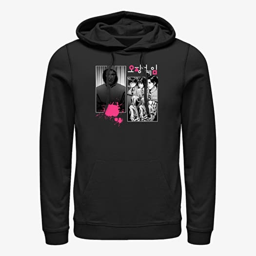 Sweatshirt Merch Netflix Squid Game - Manga Panel Unisex Hoodie Black