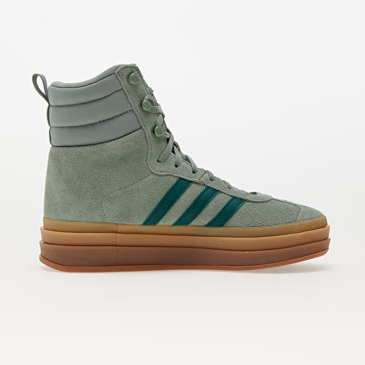 Women s sneakers and shoes adidas Originals Gazelle Boot W Silver Green Collegiate Green Gold Metallic Queens