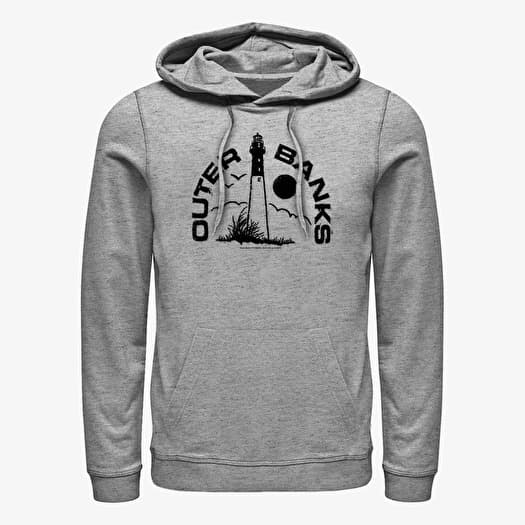 Sweatshirt Merch Netflix Outer Banks - Lighthouse Badge Unisex Hoodie Heather Grey