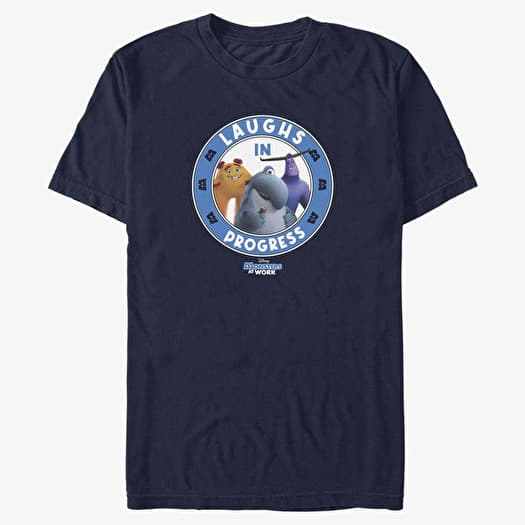 Marškinėliai Merch Pixar Monsters At Work - Laughing Progress Unisex T-Shirt Black