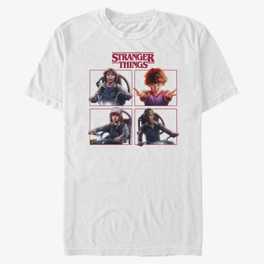 T-krekli Merch Netflix Stranger Things - Cast Box Up Unisex T-Shirt White