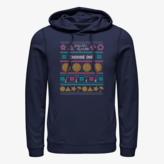 Hanorac Merch Netflix Squid Game - DAGALOG COOKIE UGLY SWEATER Unisex Hoodie Navy Blue