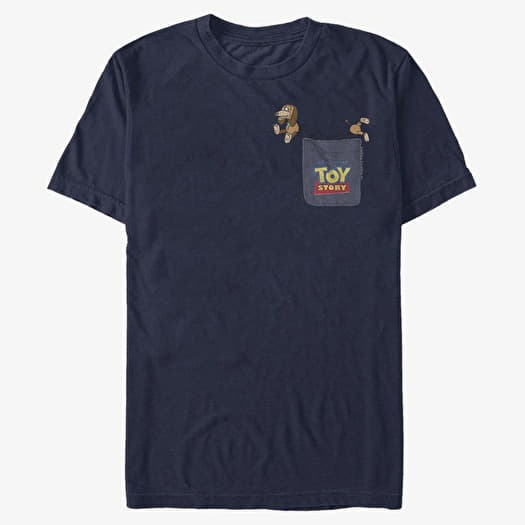 T-shirt Merch Pixar Toy Story - Slinky Dog Faux Pocket Unisex T-Shirt Navy Blue