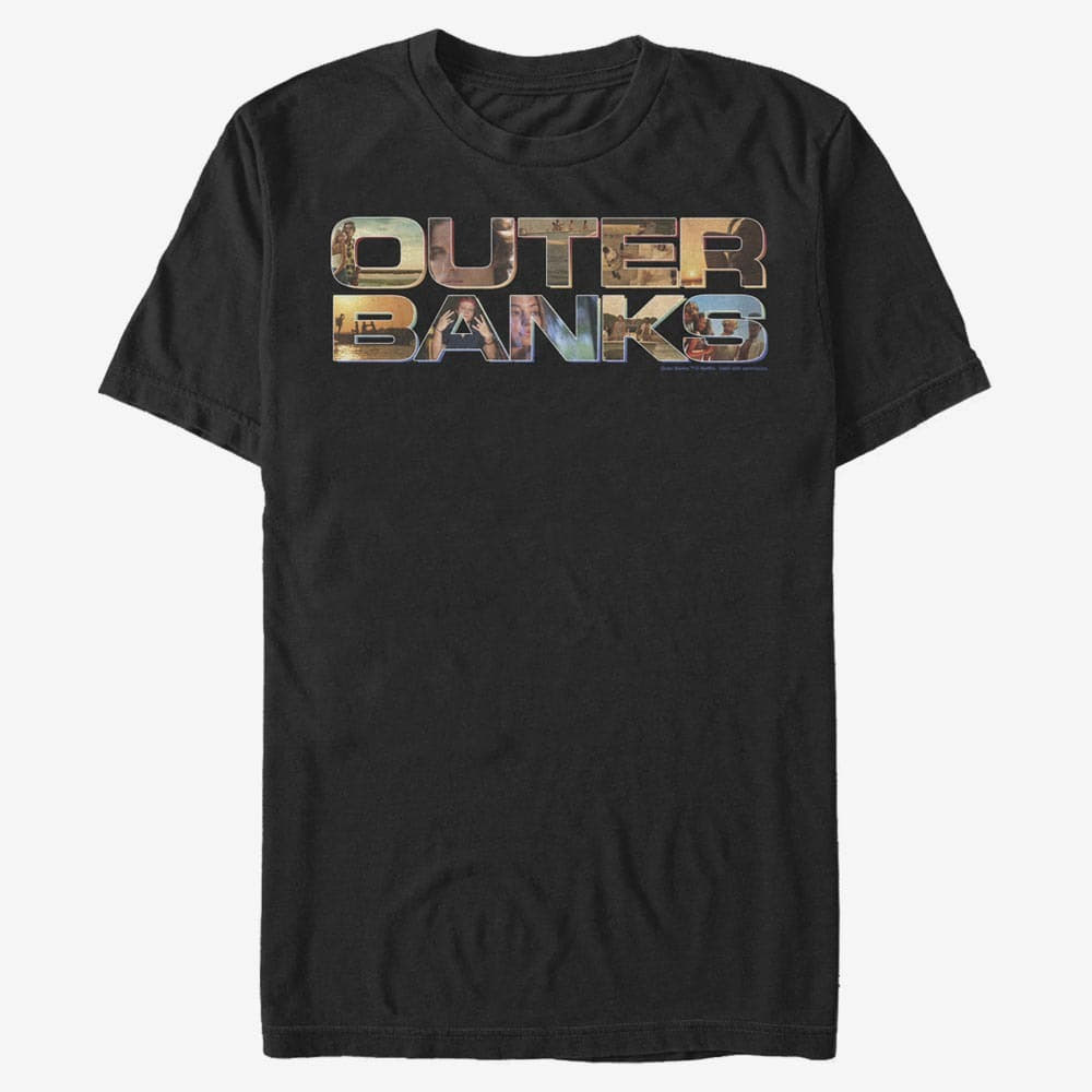 Magliette Merch Netflix Outer Banks - OBX Photo Logo Unisex T-Shirt Black