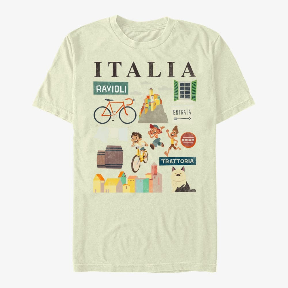 majice kratkih rukava Merch Pixar Luca - Land Icons Unisex T-Shirt Natural