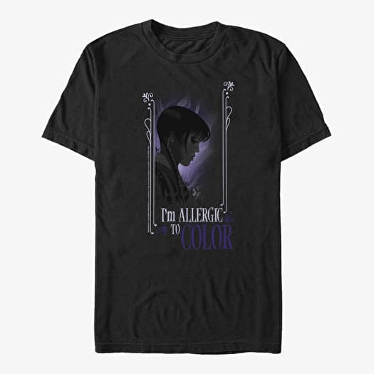 T-shirt Merch MGM Wednesday - Allergic to Color Unisex T-Shirt Black