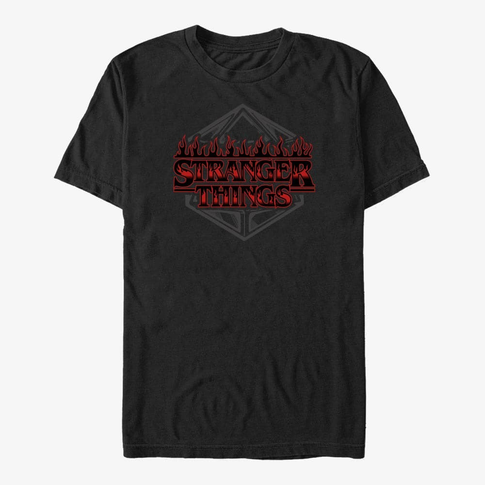 T-shirts Merch Netflix Stranger Things - Stranger Things Dice Badge Unisex T-Shirt Black