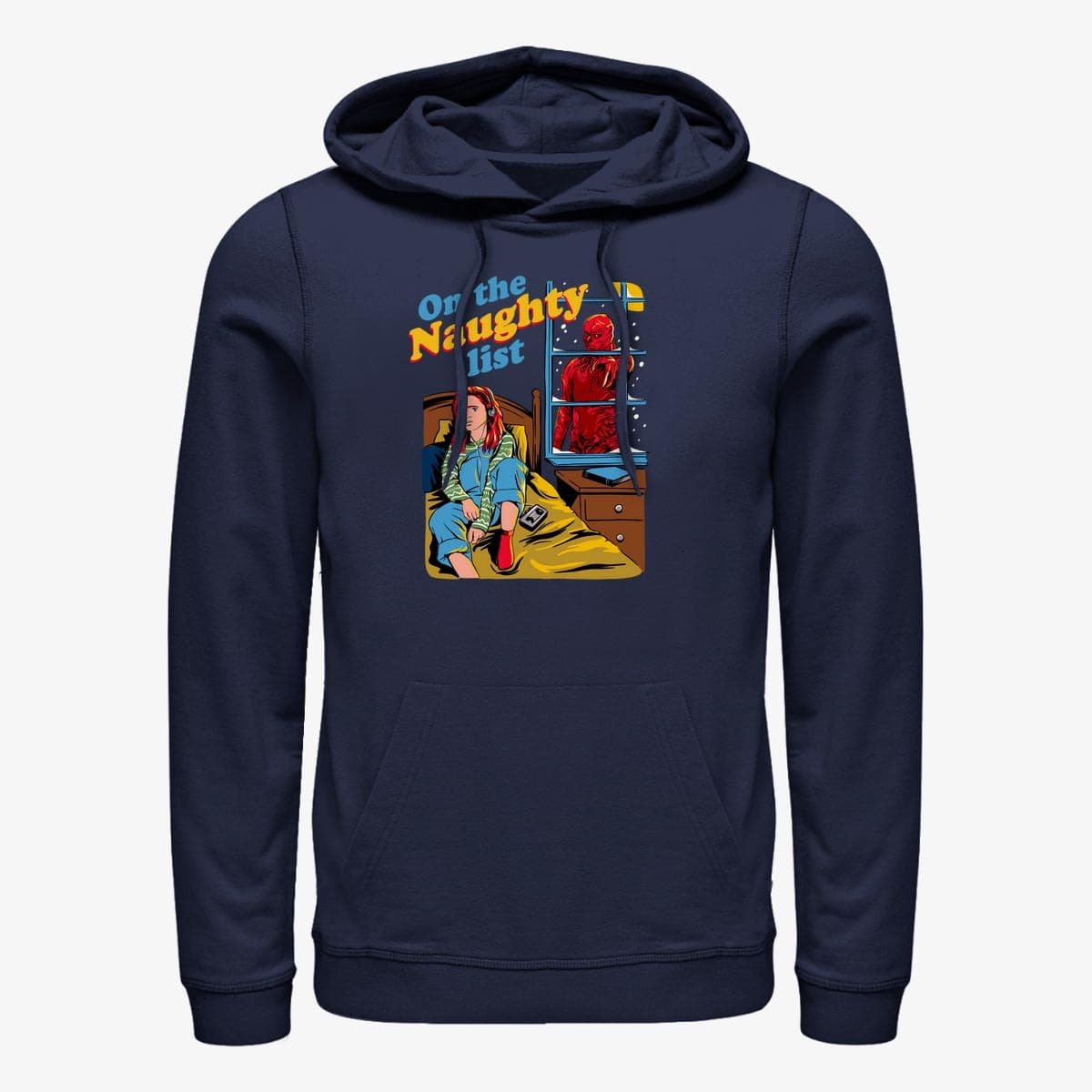 Sweatshirts Merch Netflix Stranger Things - Max Naughty List Unisex Hoodie Navy Blue