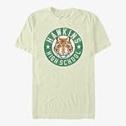 Merch Netflix Stranger Things - Hawkins High Tiger Emblem Unisex T-Shirt Natural