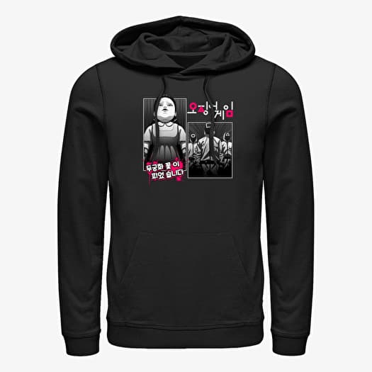 Sweatshirt Merch Netflix Squid Game - Doll Manga Unisex Hoodie Black