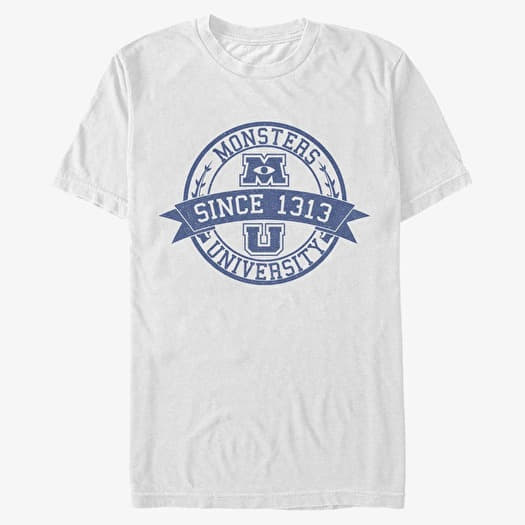 Тениска Merch Pixar Monster's Inc. - MU Vintage Logo Unisex T-Shirt White