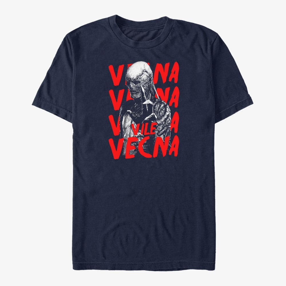 T-shirts Merch Netflix Stranger Things - Vecna Horror Poster Unisex T-Shirt Navy Blue