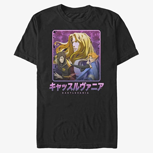 T-shirt Merch Netflix Castlevania - Castlevania Kanji Group Unisex T-Shirt Black