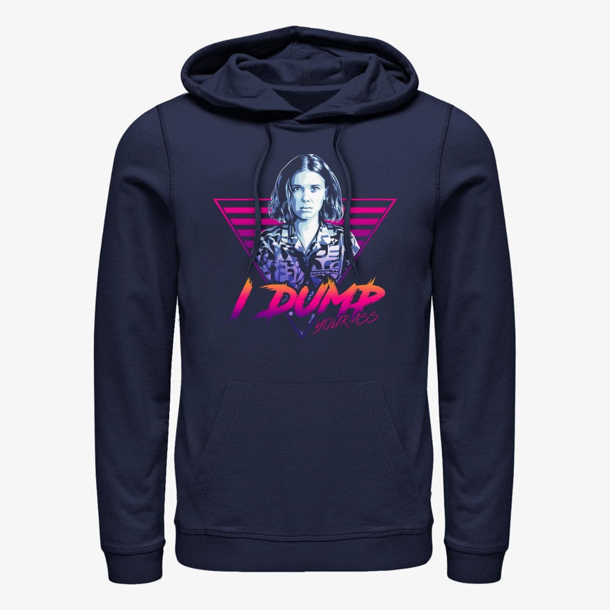 Hoodies and sweatshirts  Merch Netflix Stranger Things - Dump Your Ass Unisex Hoodie Navy Blue