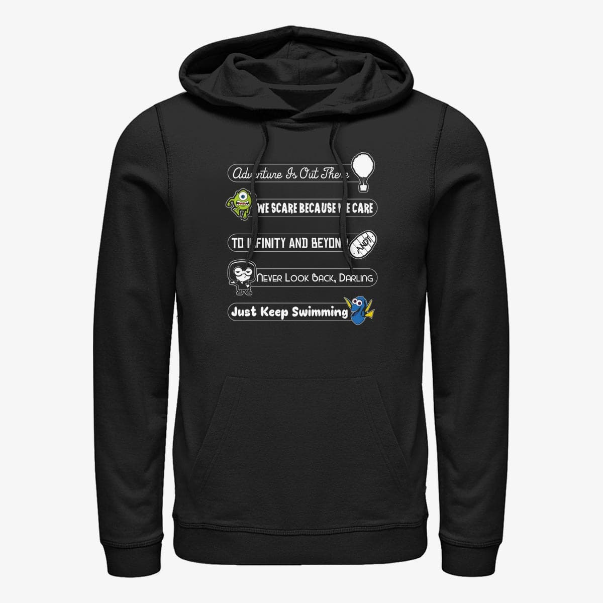 Hoodies and sweatshirts  Merch Pixar Collection - Iconic Phrase Unisex Hoodie Black