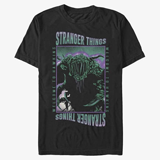 Tričko Merch Netflix Stranger Things - Monster Things Unisex T-Shirt Black