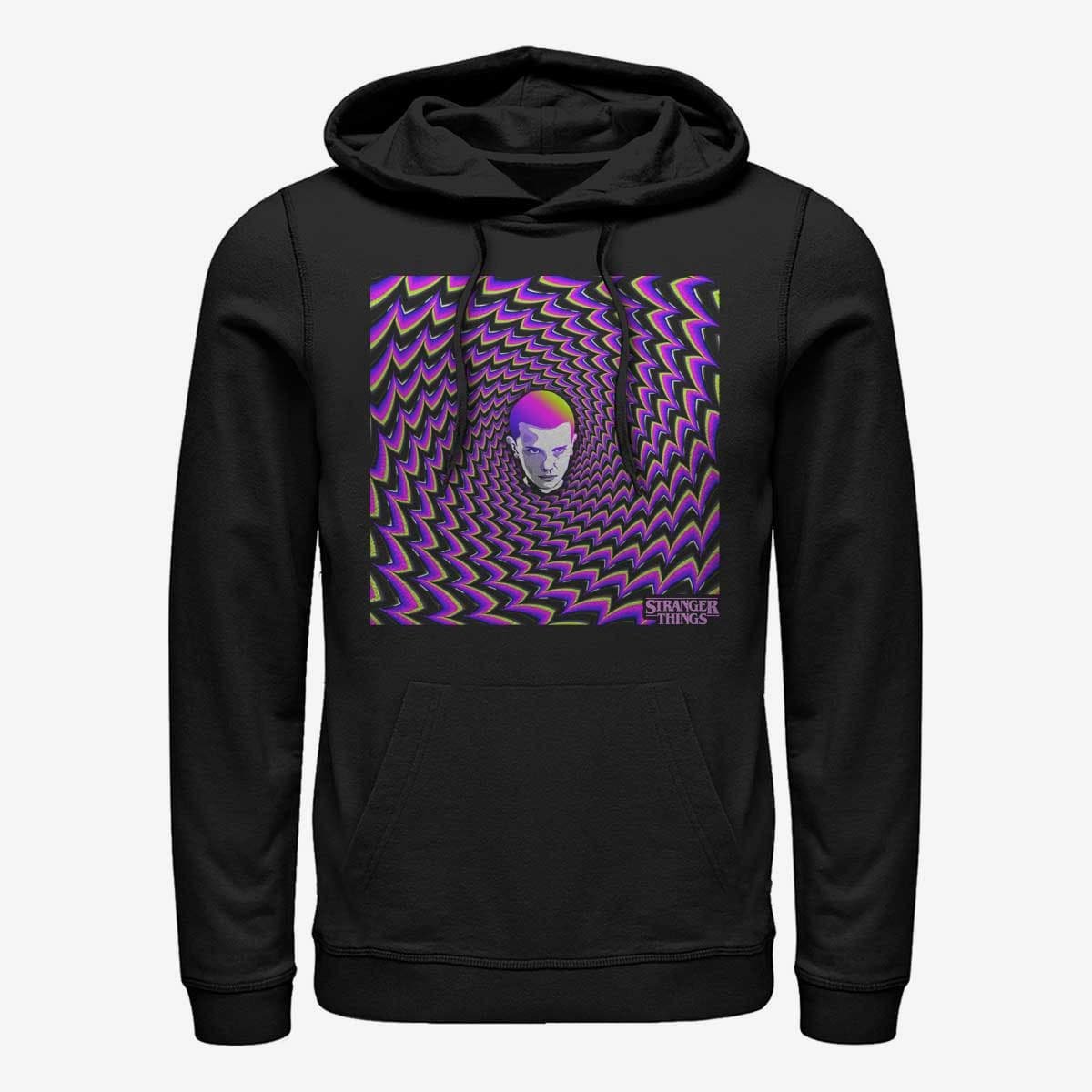 Mikinas ar kapuci un sporta krekli Merch Netflix Stranger Things - Psycho Eleven Unisex Hoodie Black