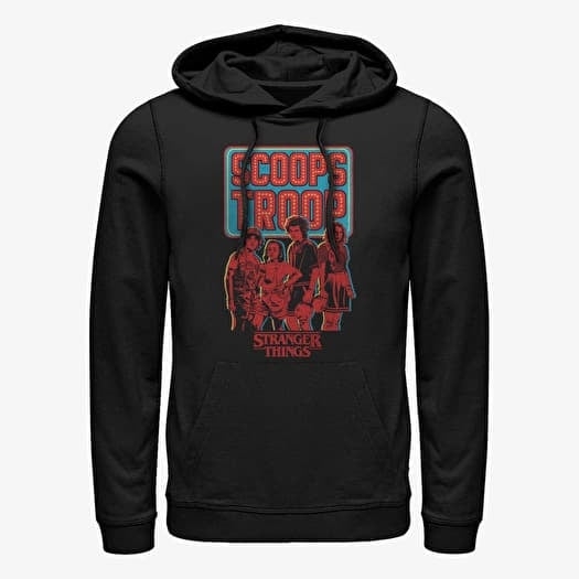 Mikina Merch Netflix Stranger Things - Scoop Troop Unisex Hoodie Black