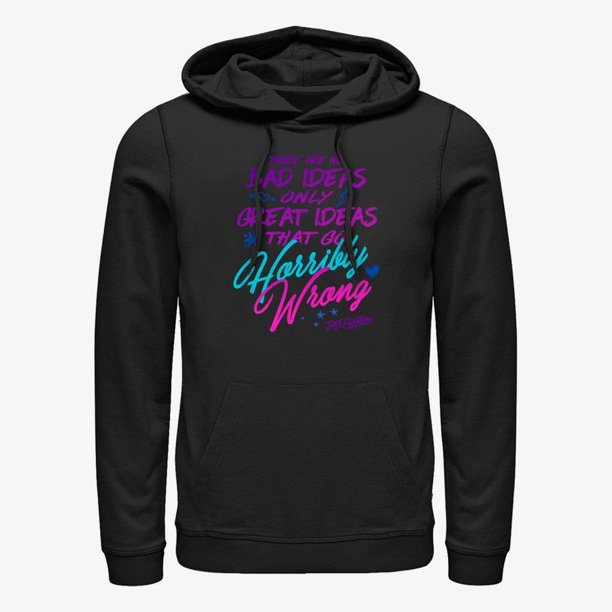 Hoodies and sweatshirts  Merch Netflix Julie And The Phantoms - No Bad Ideas Unisex Hoodie Black