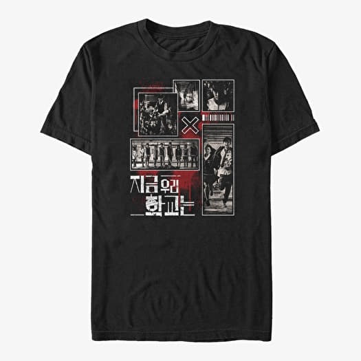 Tričko Merch Netflix All Of Us Are Dead - AOUAD Street Collage Unisex T-Shirt Black