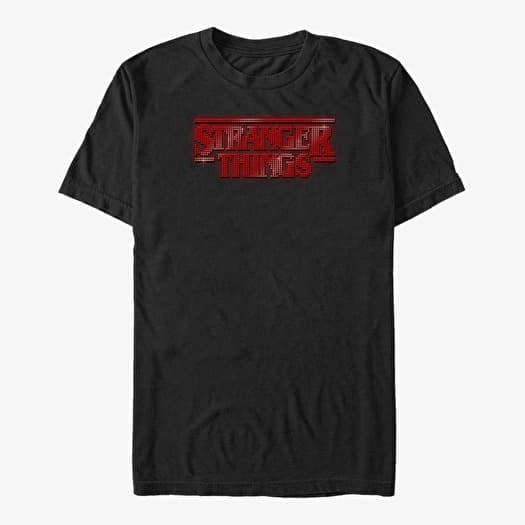 T-shirt Merch Netflix Stranger Things - Sparkly ST Logo Unisex T-Shirt Black
