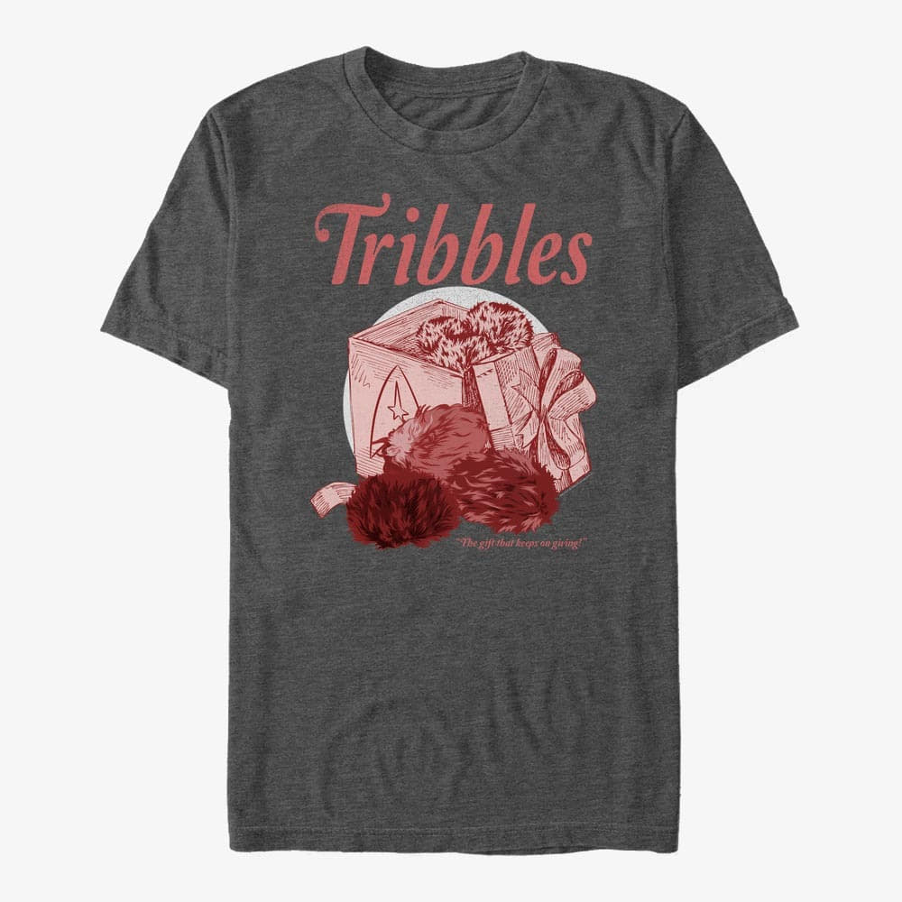 T-shirts Merch Paramount Star Trek - Tribble Christmas Unisex T-Shirt Dark Heather Grey