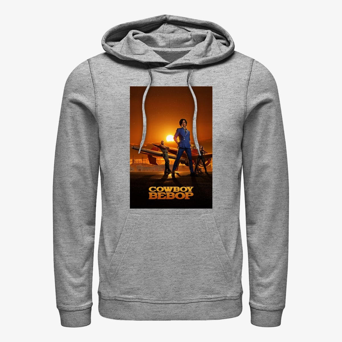 Hoodies and sweatshirts  Merch Netflix Cowboy Bebop - Sunset Poster Unisex Hoodie Heather Grey