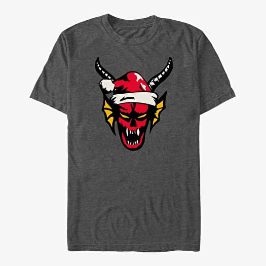 Tričko Merch Netflix Stranger Things - Hellfire Christmas Club Unisex T-Shirt Dark Heather Grey