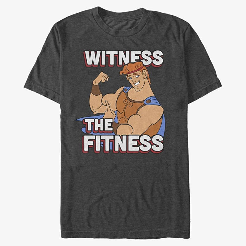 Футболка Merch Pixar Hercules - Witness the Fitness Unisex T-Shirt Dark Heather Grey