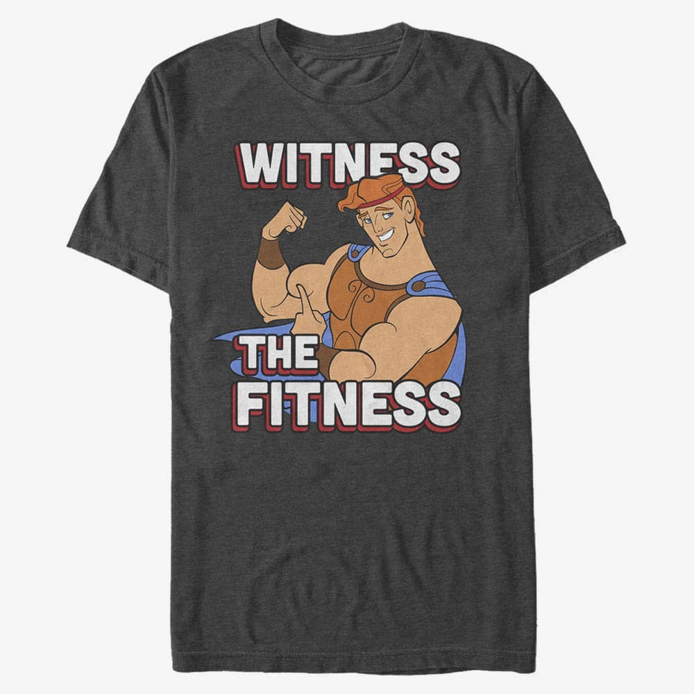 Magliette Merch Pixar Hercules - Witness the Fitness Unisex T-Shirt Dark Heather Grey