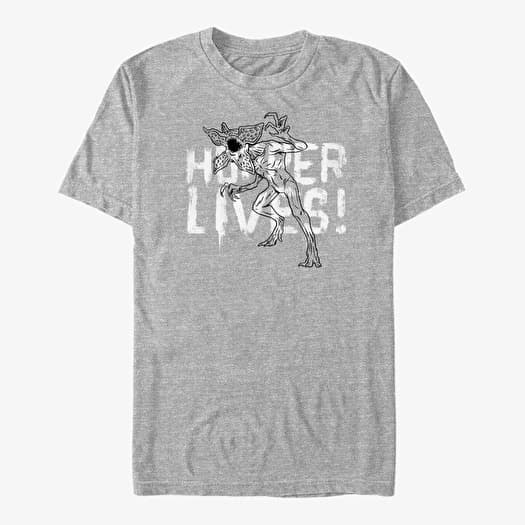 T-shirt Merch Netflix Stranger Things - Hopper Paint Unisex T-Shirt Heather Grey