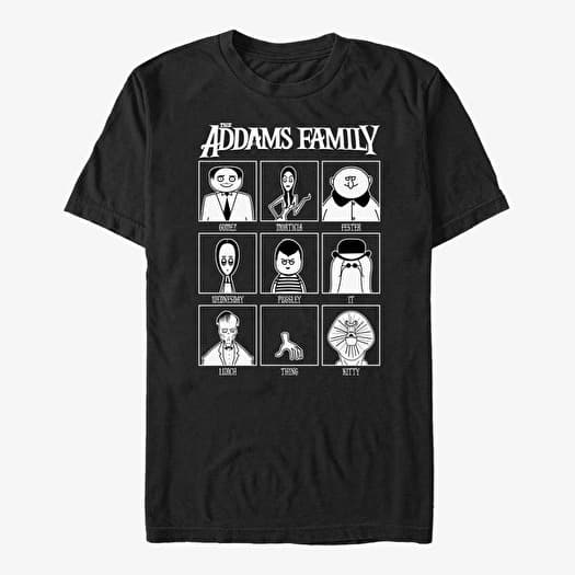 Majica Merch MGM The Addams Family - Addams Family Yearbook Layout Unisex T-Shirt Black