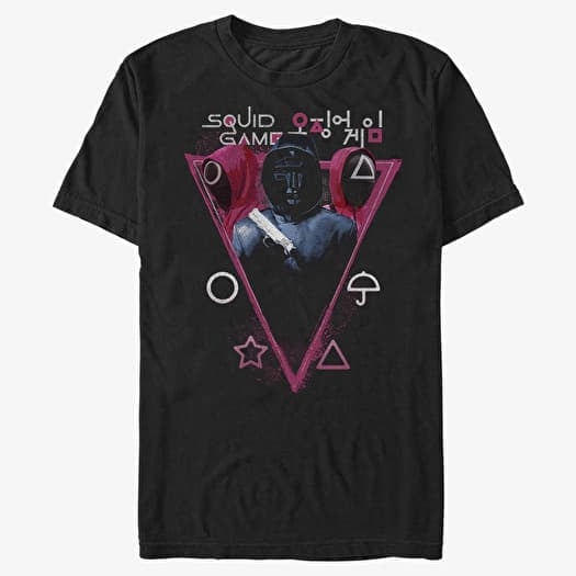 Tričko Merch Netflix Squid Game - Gamemaster Unisex T-Shirt Black