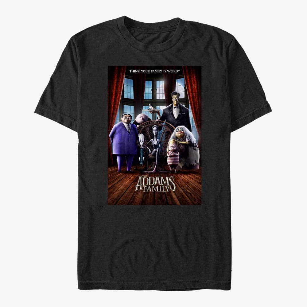 T-shirts Merch MGM The Addams Family - Theatrical Poster Unisex T-Shirt Black
