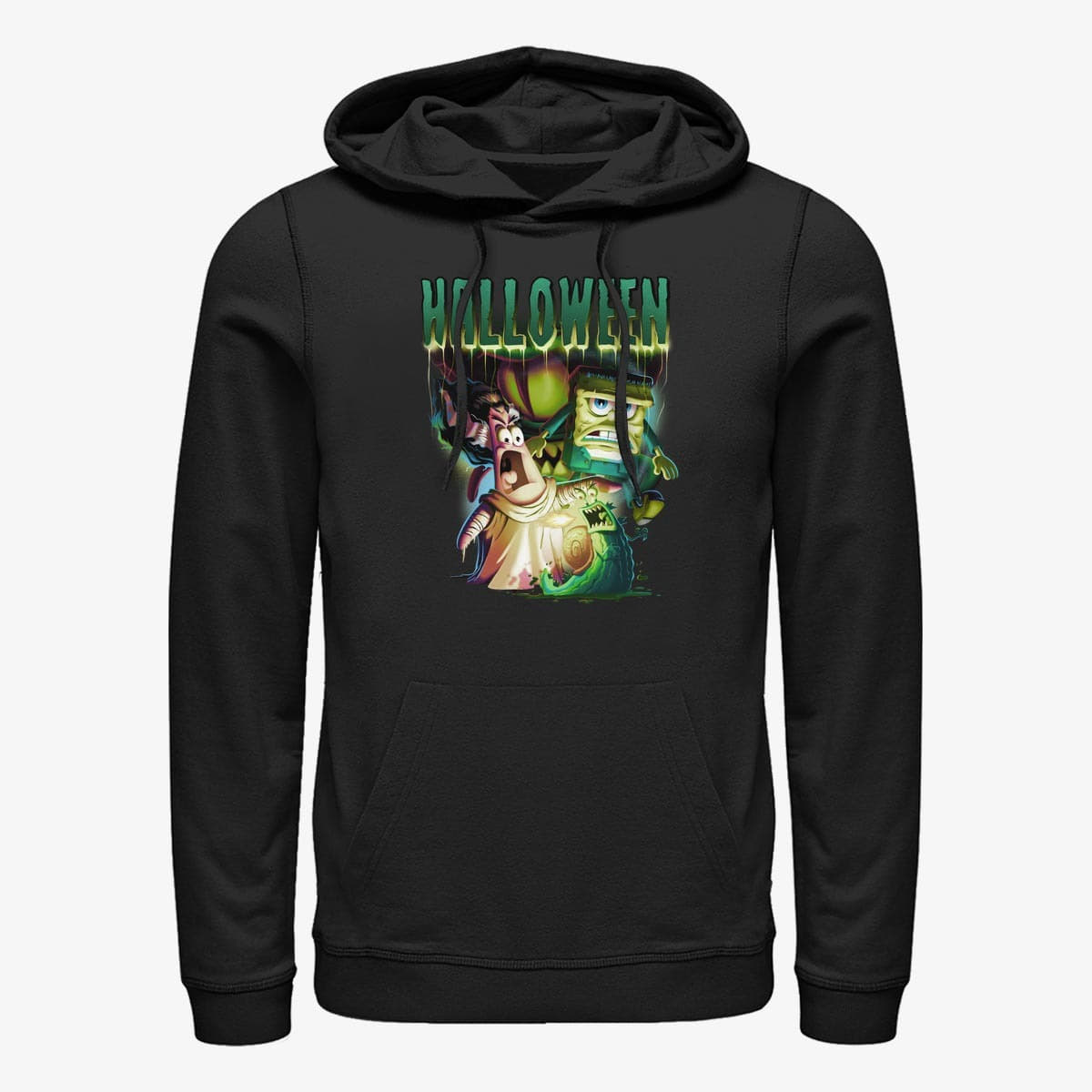 Sweatshirts Merch Paramount SpongeBob SquarePants - Shock Halloween Unisex Hoodie Black